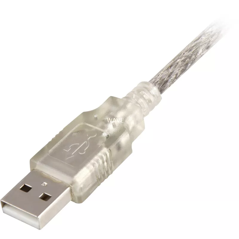 Delock 82057 USB-2.0-Kabel Typ-A-Stecker auf Typ-B-Stecker, 0,5 m, transparent