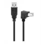Microconnect USBAB2abgewinkelt2 USB-Kabel USB 2.0 1,8 m USB A USB B Schwarz