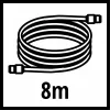 Spiralschlauch 4139420, Druckluftschlauch Rot, 8 Meter