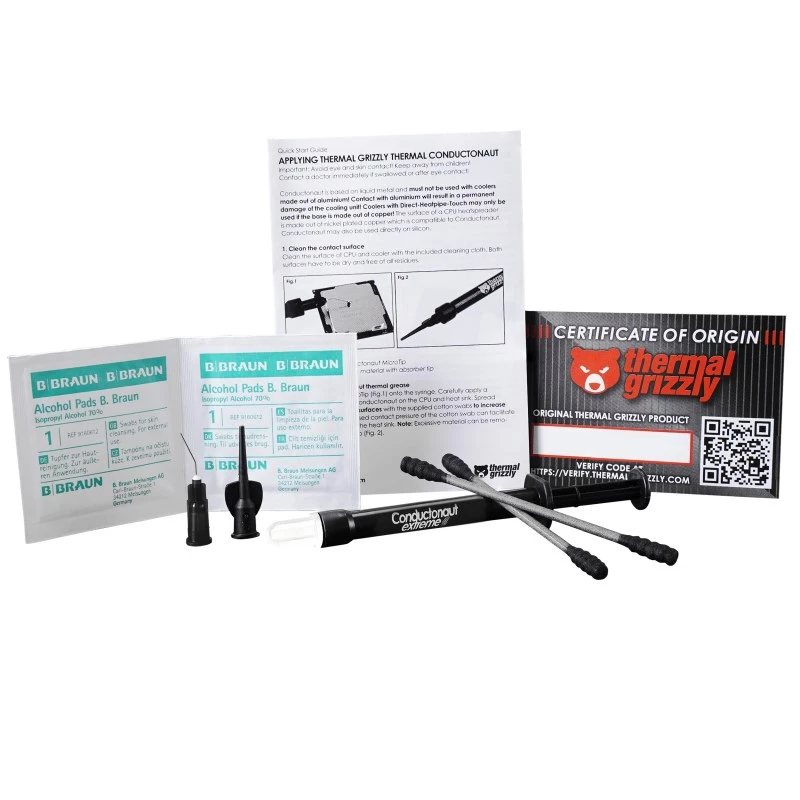 Thermal Grizzly Conductonaut Extreme Flüssigmetall-Wärmeleitpaste, 1 g, silber
