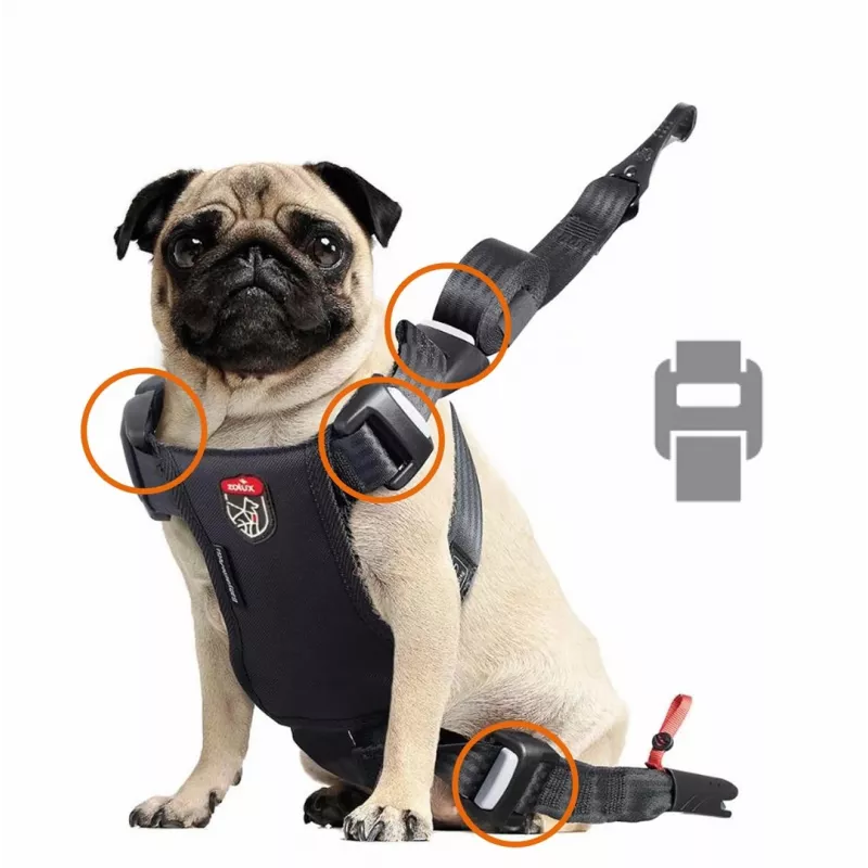 Hundegeschirr ZOLUX TRAVEL SAFE M, Größe M, rot
