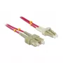 LWL-Kabel DELOCK LC–SC 5 m, Multimode 50 µm, Vollduplex, violett