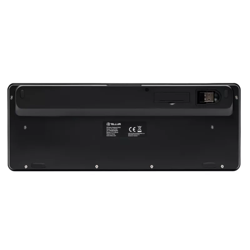 Mini-Wireless-Tastatur Tellur TLL491251 Schwarz kompaktes Design, tragbares Layout