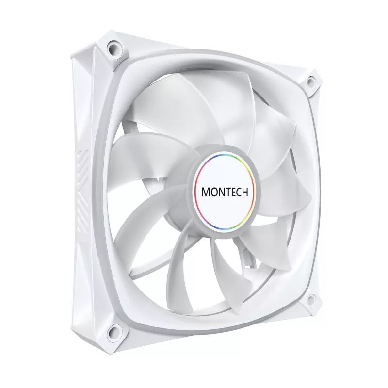 MONTECH RX120 PRO White 120mm ARGB Reverse Blade 3-Pack