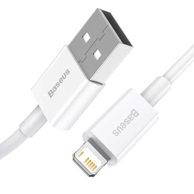 Baseus Superior Series Kabel USB auf Lightning, 2,4A, 0,25m (weiß)