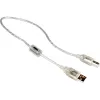 Delock 82057 USB-2.0-Kabel Typ-A-Stecker auf Typ-B-Stecker, 0,5 m, transparent