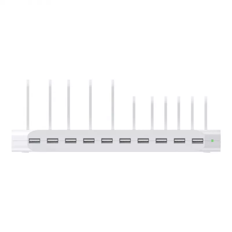 Unitek Ladestation 10X USB 2.4A 60W Weiß