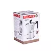 Kaffeemaschine Pedrini 9083-3 – polierter Aluminium-Herdkaffeebereiter, 3 Tassen, silber und schwarz