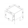 Nachttisch Cama Meble FELLINI 40x41x60, oliv mit geölter Eichenplatte, 1 Schublade, 2er-Pack