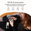 Tragbare Batterie Green Cell PBGC25UD, 25200 mAh, Li‑Ion, 140 W Gesamtleistung, 2× USB‑C + 1× USB‑A, OLED-Display, Aluminiumgehäuse
