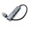 Unitek H1208A USB-A-Hub, 4 Ports (1x USB-A 5 Gbit/s, 3x USB-A 2.0), Aluminium, Silber