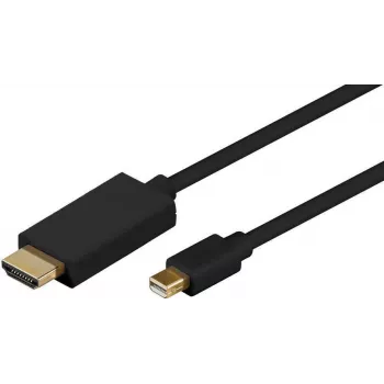 Microconnect MDPHDMI2B Mini-DisplayPort-auf-HDMI-Kabel, 2 m, Schwarz