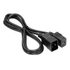 Akyga AK-UP-03 Server-Verlängerungskabel IEC C20 auf C19, 1,8 m, schwarz