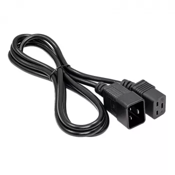 Akyga AK-UP-03 Server-Verlängerungskabel IEC C20 auf C19, 1,8 m, schwarz