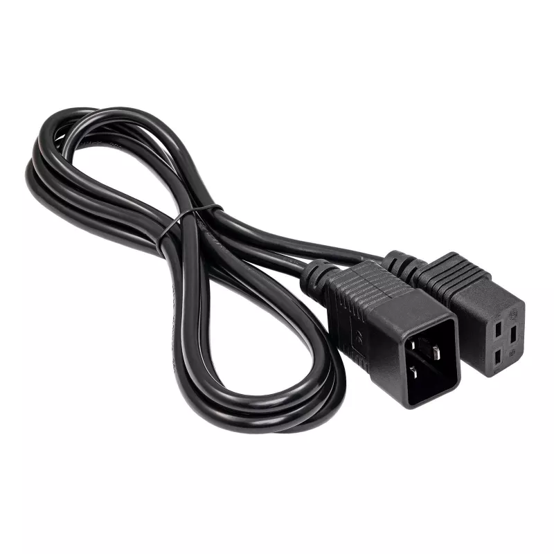Akyga AK-UP-03 Server-Verlängerungskabel IEC C20 auf C19, 1,8 m, schwarz