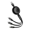Baseus CAMJ010101 Bright Mirror 2 Serie 3-in-1-USB-Kabel, 66 W, 1 m, Schwarz