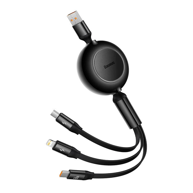 Baseus CAMJ010101 Bright Mirror 2 Serie 3-in-1-USB-Kabel, 66 W, 1 m, Schwarz