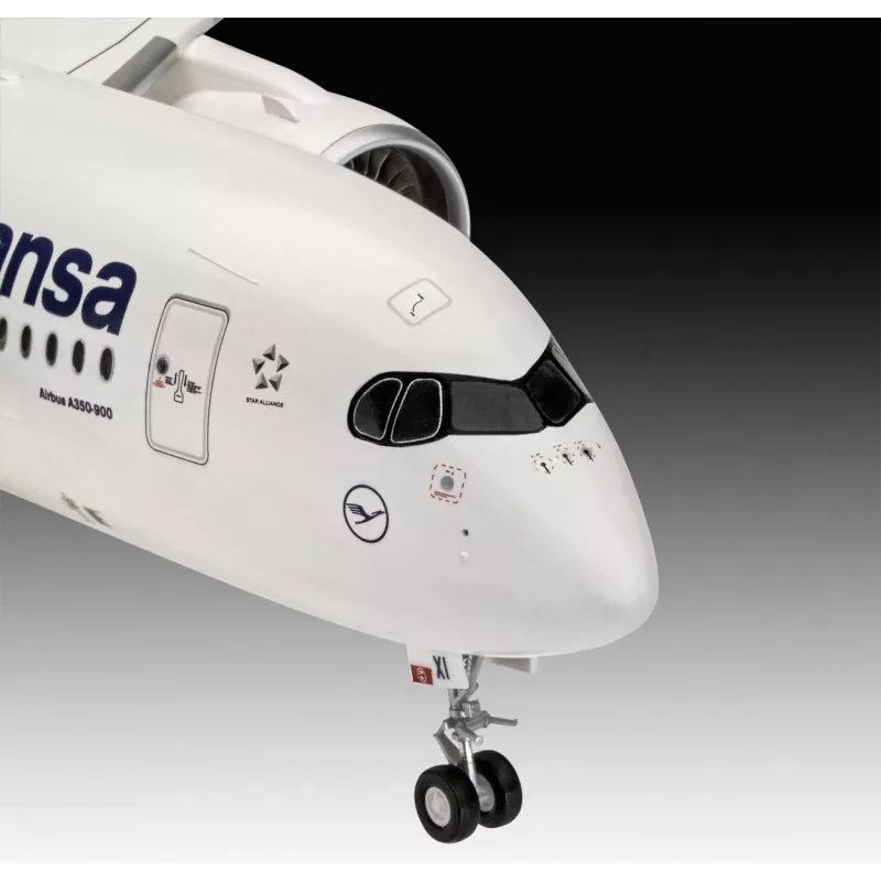 Revell 03881 Airbus A350-900 Lufthansa Plastikmodellbausatz, 1:144