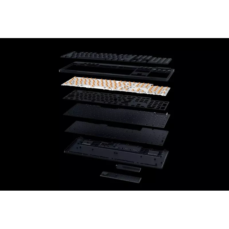 Razer BlackWidow V4 Low-Profile HyperSpeed (RZ03-05270800-R3M1) Tastatur, Orange Switch, US-Layout