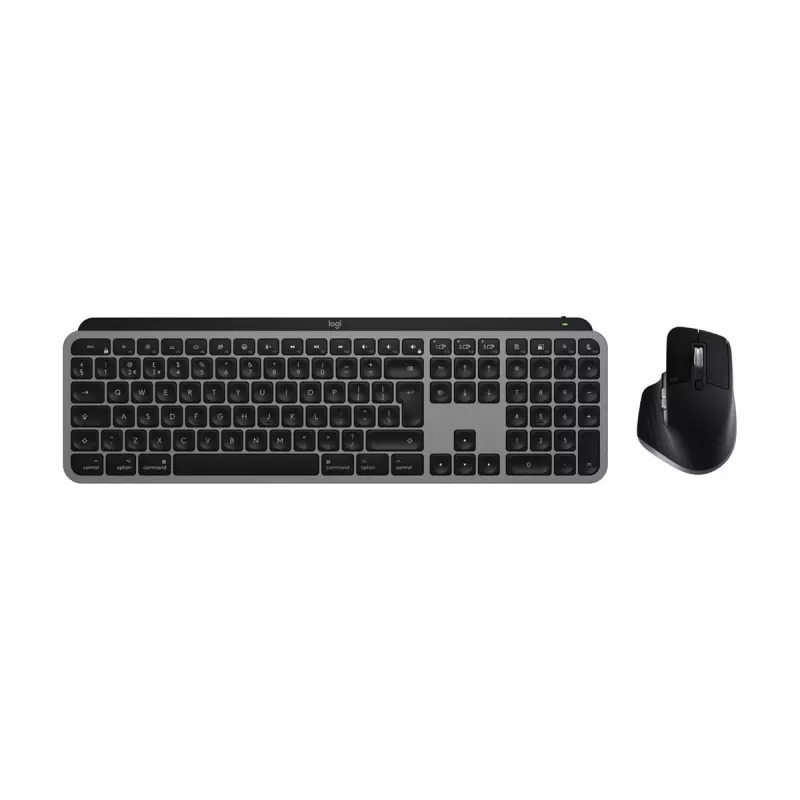 Logitech MX Keys S Combo für Mac, kabellos, DE-Layout Tastatur und Maus-Set, macOS-optimierte Tasten und Funktionen