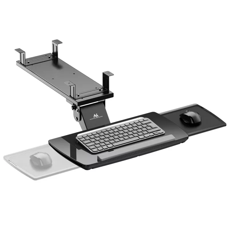 Maclean Untertisch-Tastaturhalterung, verstellbar, max. 5 kg, schwarz, MC-156 B