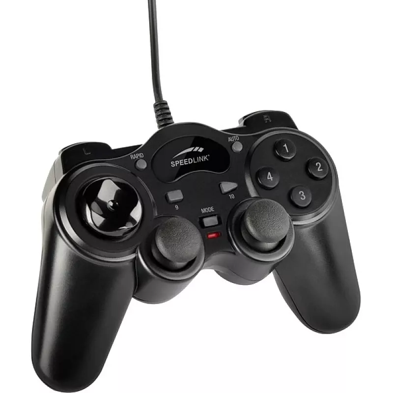 Speedlink THUNDERSTRIKE SL-6515-BK Gamepad für PC, Schwarz