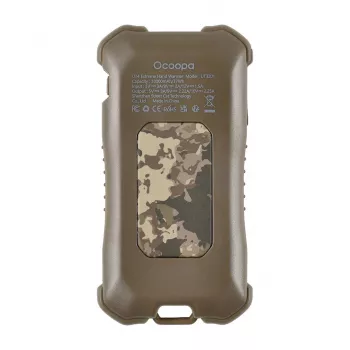 Elektroheizgerät Ocoopa UT3201 Camouflage — Tragbare Keramik-Raumheizung mit 10.000-mAh-Powerbank und bis zu 18 Stunden Betrieb