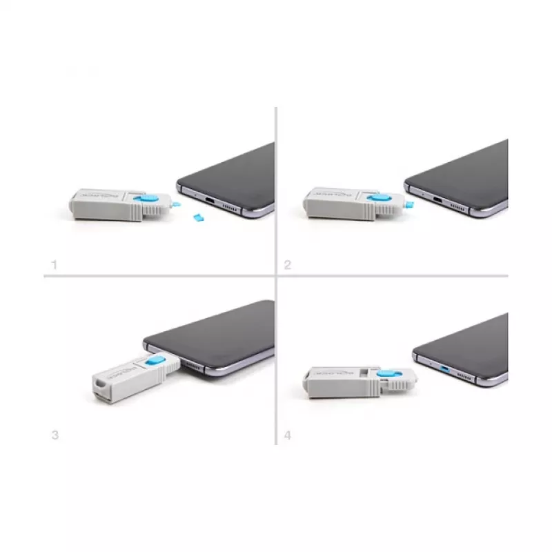 Portblocker DeLOCK 20925 Micro-USB 5 Stück + Sperrwerkzeug