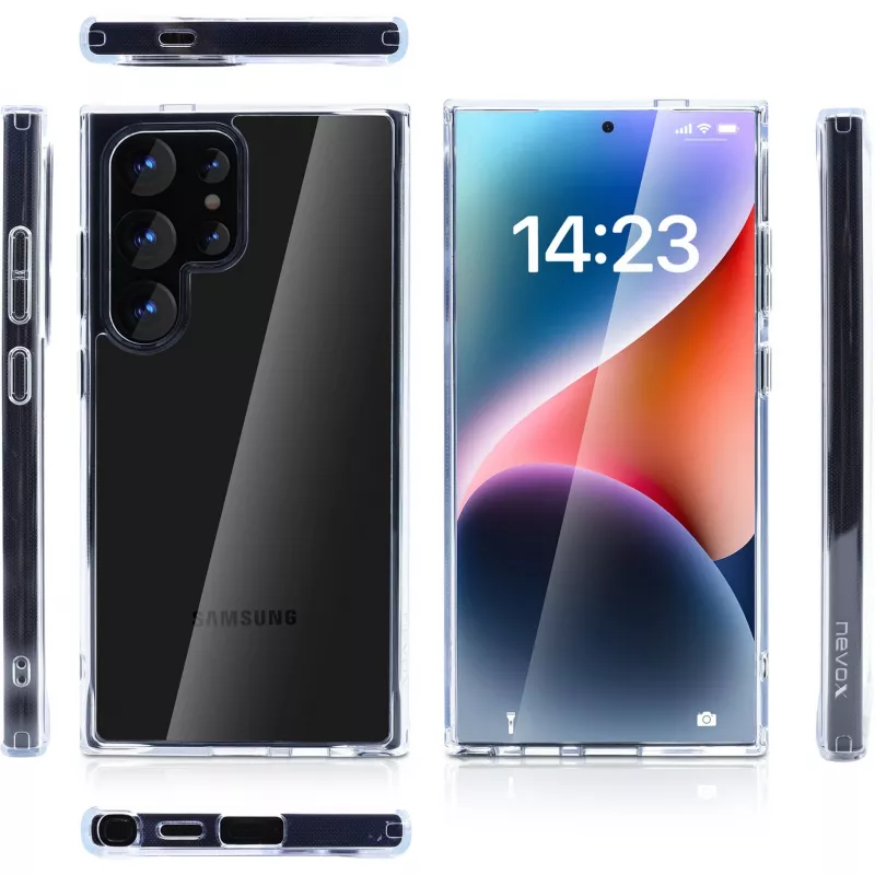 Cover nevox StyleShell SHOCKFlex Galaxy S25 Ultra Transparent 6,8 Zoll