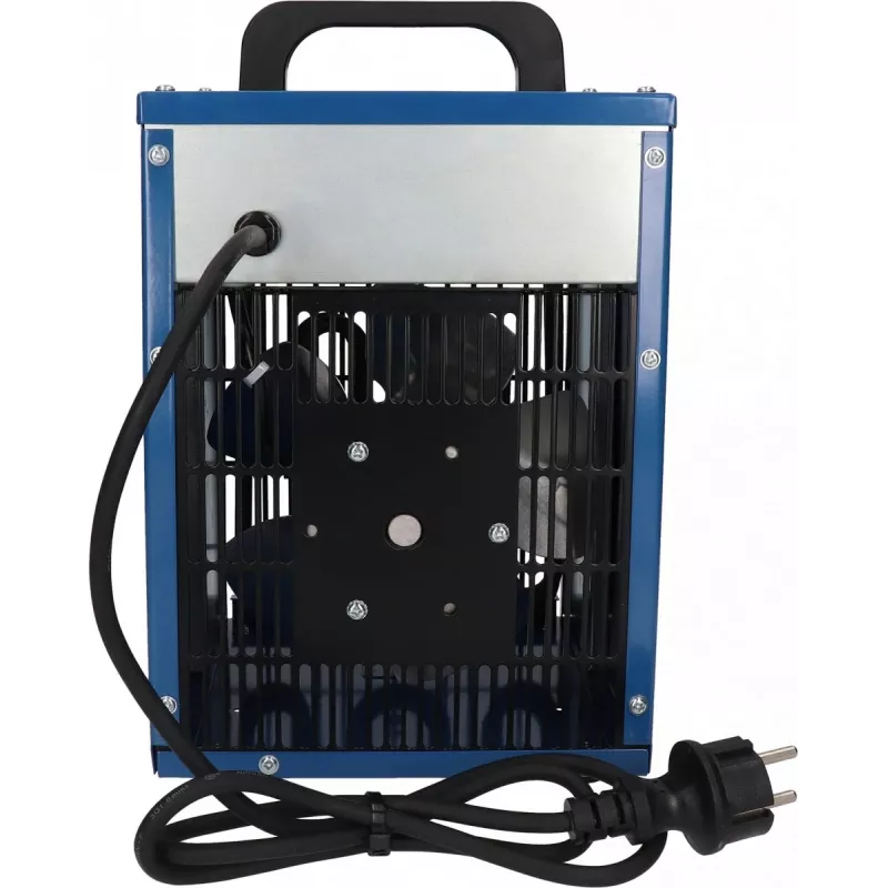 Ventilator-Elektroheizer BLAUPUNKT EH7010 – 2000 W, Edelstahl-Element, IPX4, Bodenaufstellung, für bis zu 22 m², schwarz/blau/rot