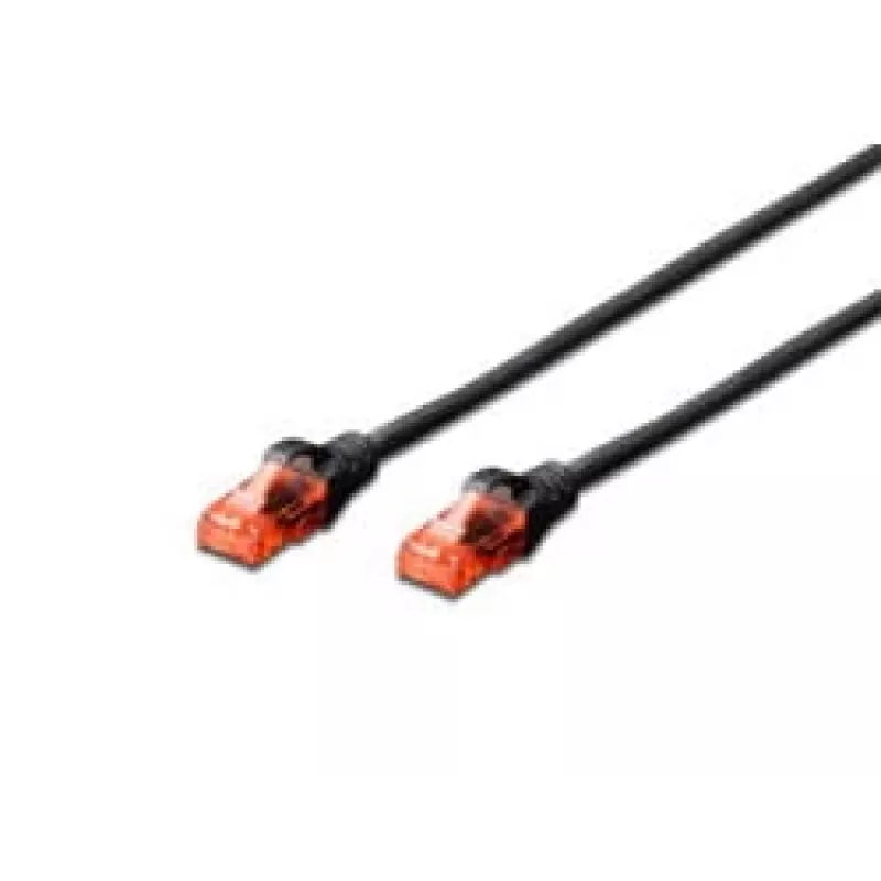 Netzwerkkabel Digitus CAT 6 U/UTP RJ-45 0,5 m Schwarz