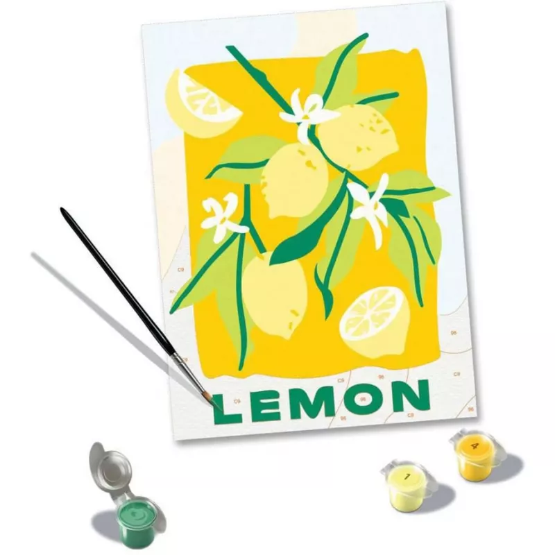 Ravensburger CreArt Malset – Zitronen (Design 25515) für Leinwand-Malprojekte