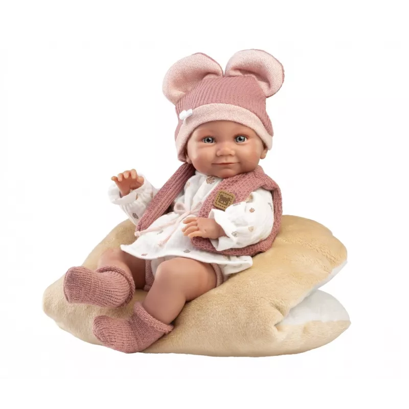 Puppe Llorens 40 cm Babyvinyl mit realistischen Merkmalen und weichem Körper