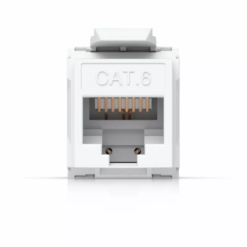 Ubiquiti UACC-KEYSTONE-JACK-C6 Cat6 Keystone-Modul, werkzeugfrei (12er-Pack), weiß