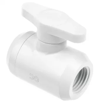 Alphacool Eiszapfen 2-Wege-Kugelhahn, G1/4, Weiß