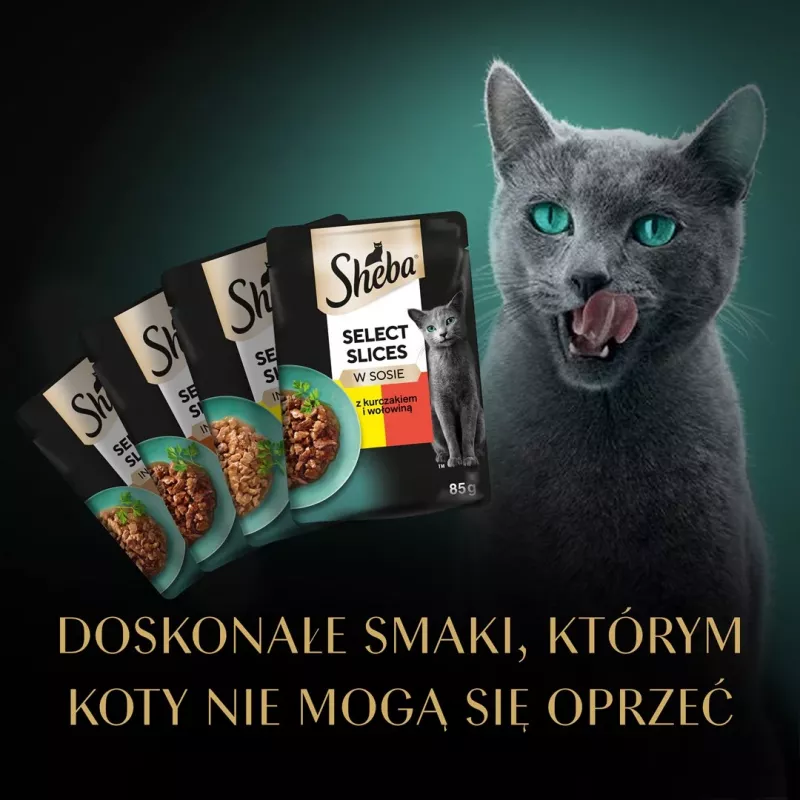 Sheba Selection in Sauce Juicy Flavours Nassfutter für Katzen, 12 x 85 g