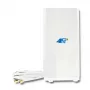 Qoltec 57013 Rundstrahl-4G-LTE-Innenantenne, 2x SMA, 0,6-2,7 GHz, 30 dBi, vertikale Polarisation, 50 Ω, weißes ABS