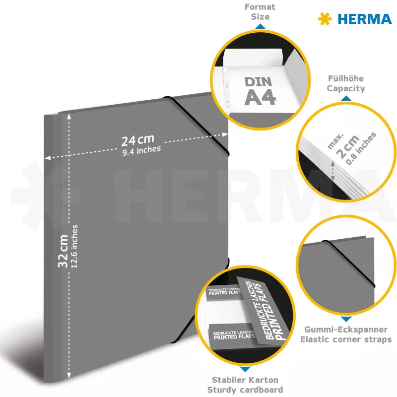 Ringbuch HERMA 19276 A4 Mehrfarbig Karton 285x315mm
