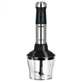 Stabmixer MPM MBL-42M — 1500 W, Edelstahlgehäuse, variable Geschwindigkeit, Turbo, Zubehör