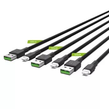 Lightning-Kabel Green Cell KABGCSET05 1,2 m Schwarz