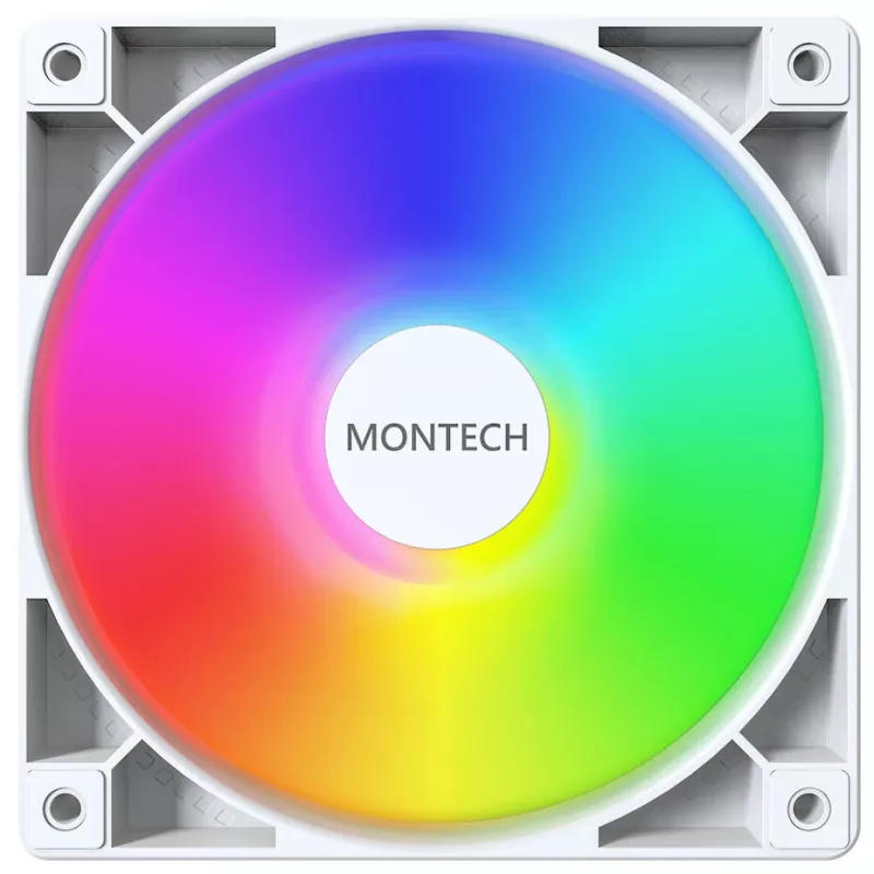 Gehäuselüfter-Set Montech GF120 PWM ARGB 3-in-1 — 120-mm-PWM-Lüfter mit ARGB-Beleuchtung