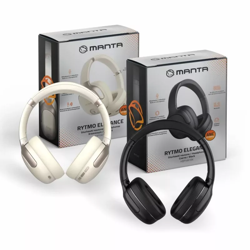 Kopfhörer Manta HDP1001CR Rytmo Elegance Cream