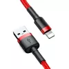 Baseus Cafule USB Lightning-Kabel 2,4A 1m (schwarz + rot)