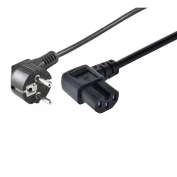 Microconnect MC-JT008/HT3W-H05VV-F-1.5 Stromkabel, CEE 7/7 gewinkelt auf IEC C15 gewinkelt, 1,5 m, Schwarz