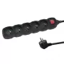 Power-Verlängerung ESPERANZA ELK215K – 3 m Kabel, 5 Typ-E-Schutzkontaktsteckdosen, für den Innenbereich, schwarz