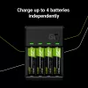 Batterieladegerät Green Cell GC VitalCharger USB, 4-Steckplätze, AA/AAA, USB-betrieben, schwarz