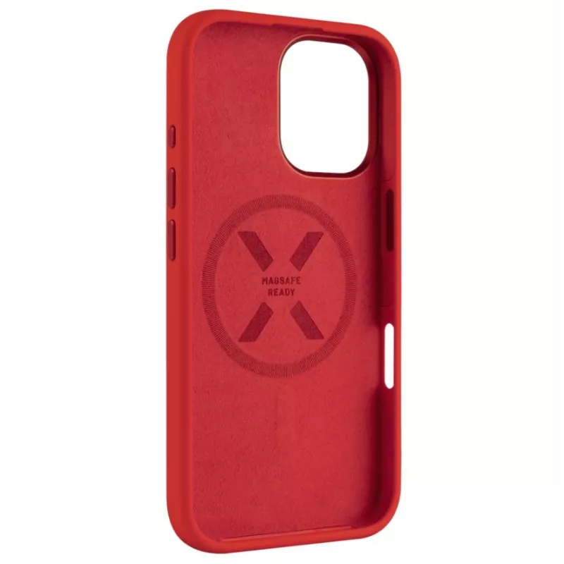 Fixed MagFlow | Rückseitenabdeckung | Apple | iPhone 16 | Flüssigsilikon | Rot
