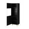Vitrinenschrank Cama Meble PAFOS 60x40x182 cm mattschwarz — bodenstehender Wandschrank