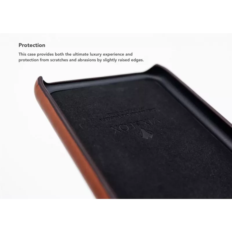 Kartenfach-Rückenschale VixFox für iPhone XSMAX – karamellbraun, Rückseitenhülle mit Kartenfach