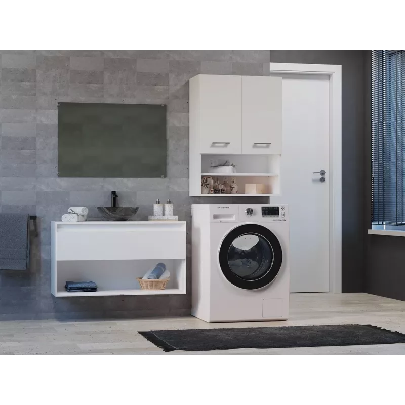 Topeshop POLA MINI DK weißer Badezimmerschrank Weiß
